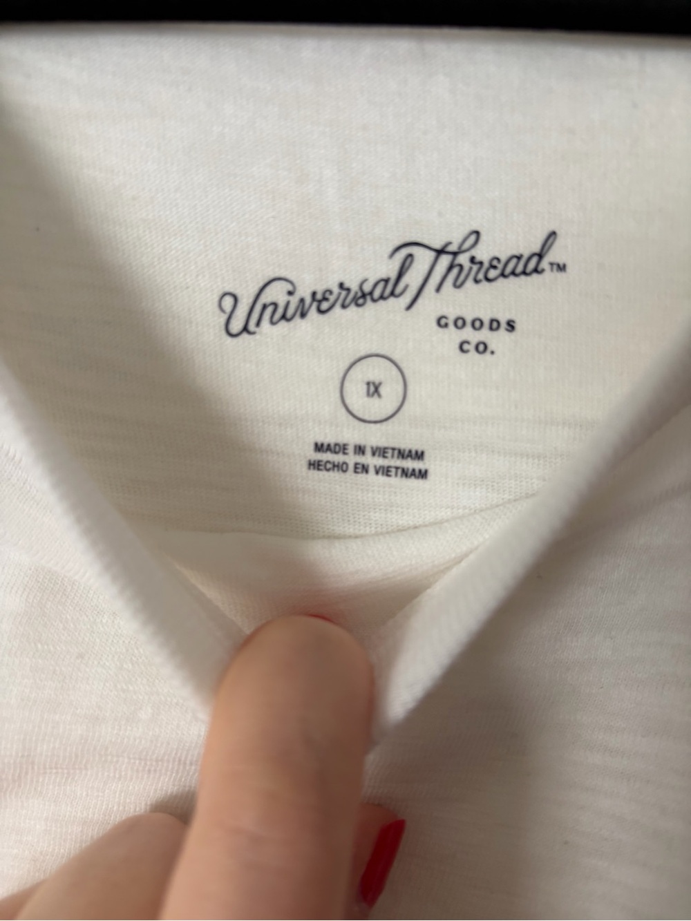 1X Universal Thread White Short-Sleeve Knit Top - Picture 2 of 2